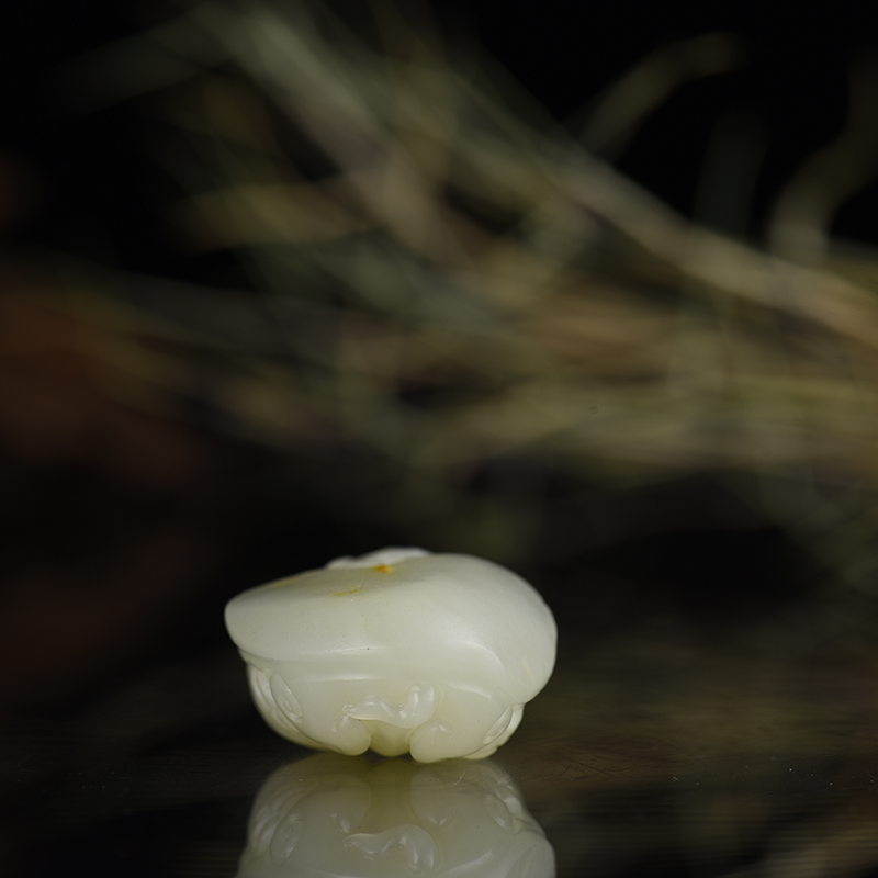 和田白玉龙龟吊坠-红掌柜