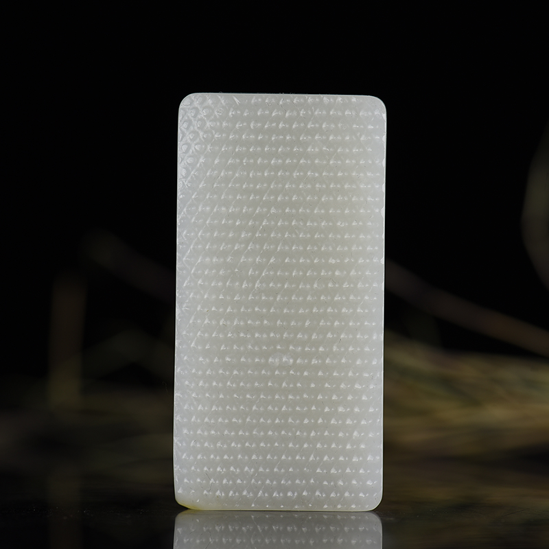 和田玉仿古龙凤牌吊坠-红掌柜