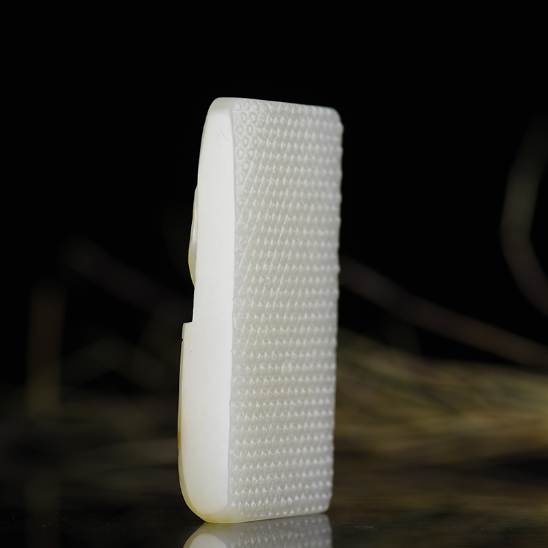 天然和田玉仿古龙凤牌吊坠-红掌柜