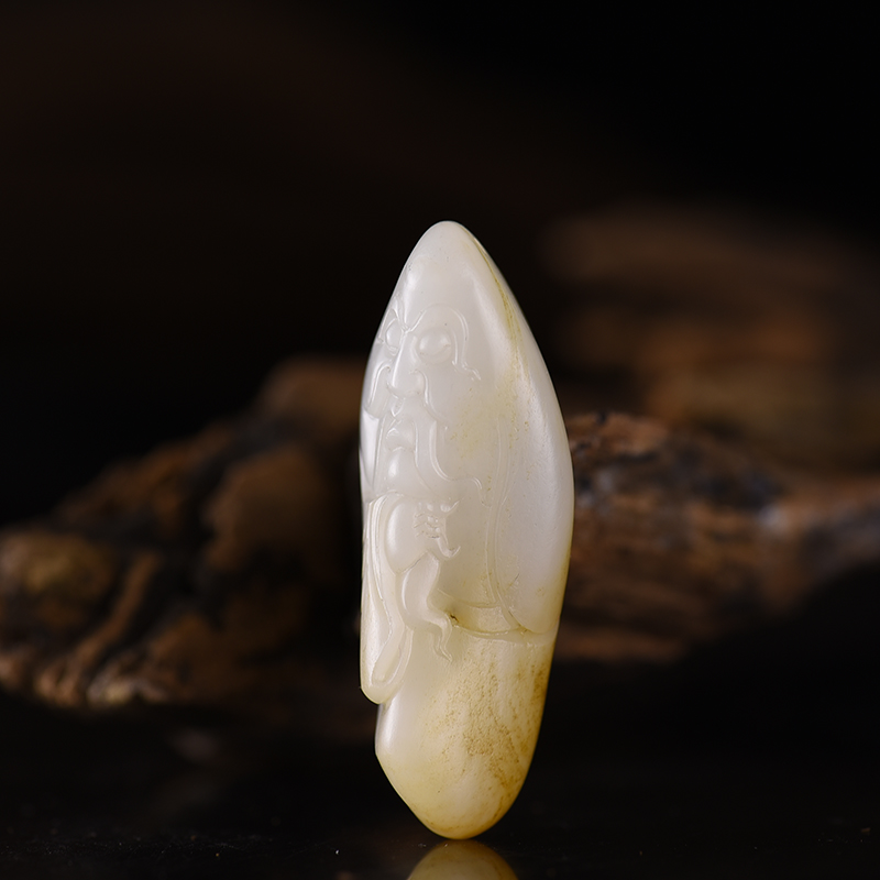 籽料和田白玉吊坠-红掌柜