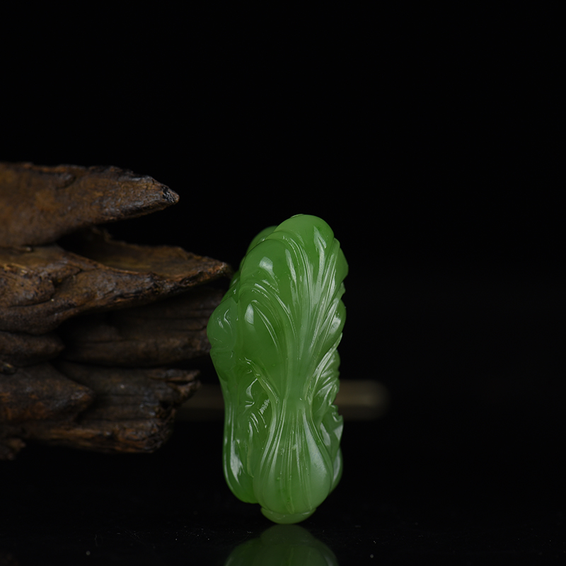 青海天然山料和田玉摆财吊坠-红掌柜