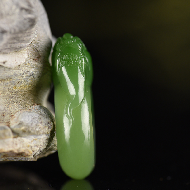 山料和田碧玉戒指-红掌柜