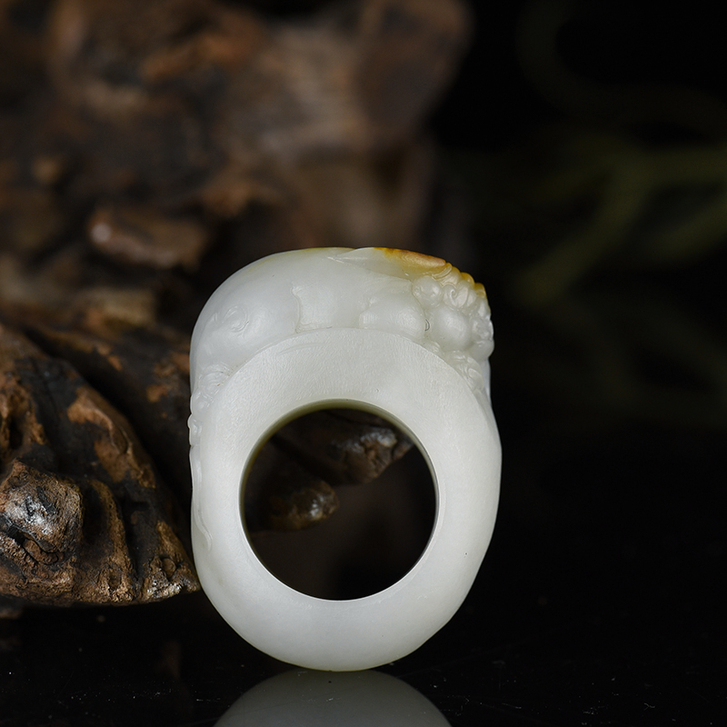 和田白玉扳指-红掌柜