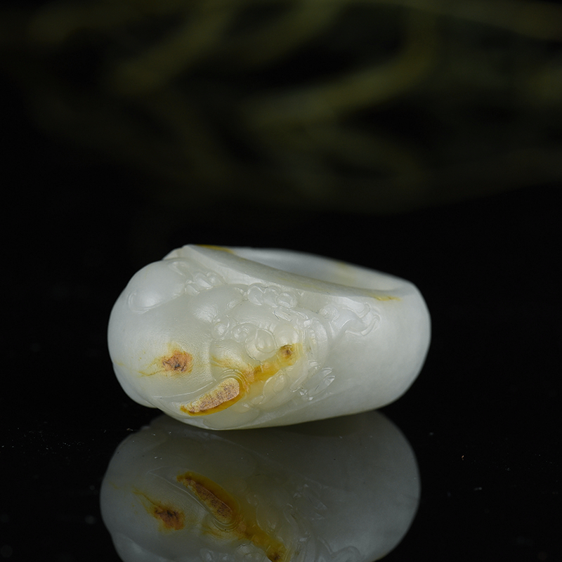 籽料和田玉扳指-红掌柜