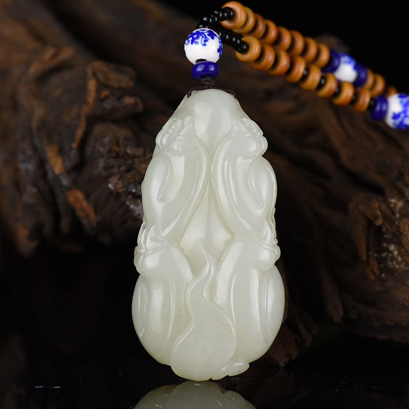 籽料和田白玉貔貅-红掌柜