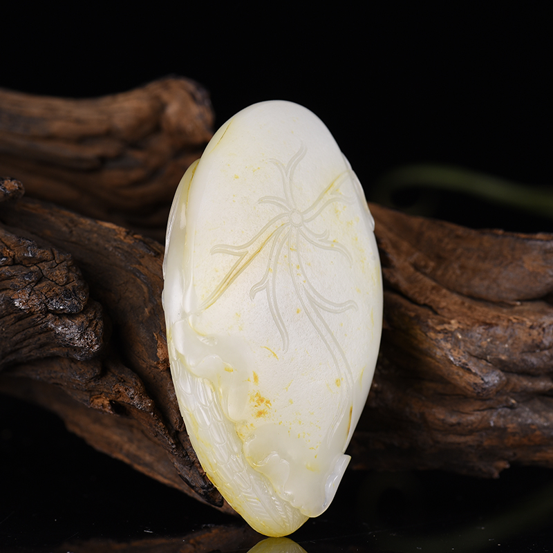 籽料和田白玉吊坠-红掌柜