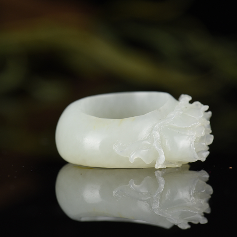 籽料和田白玉扳指-红掌柜