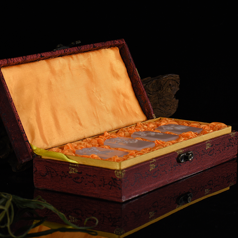 山料羊脂白玉套装-红掌柜