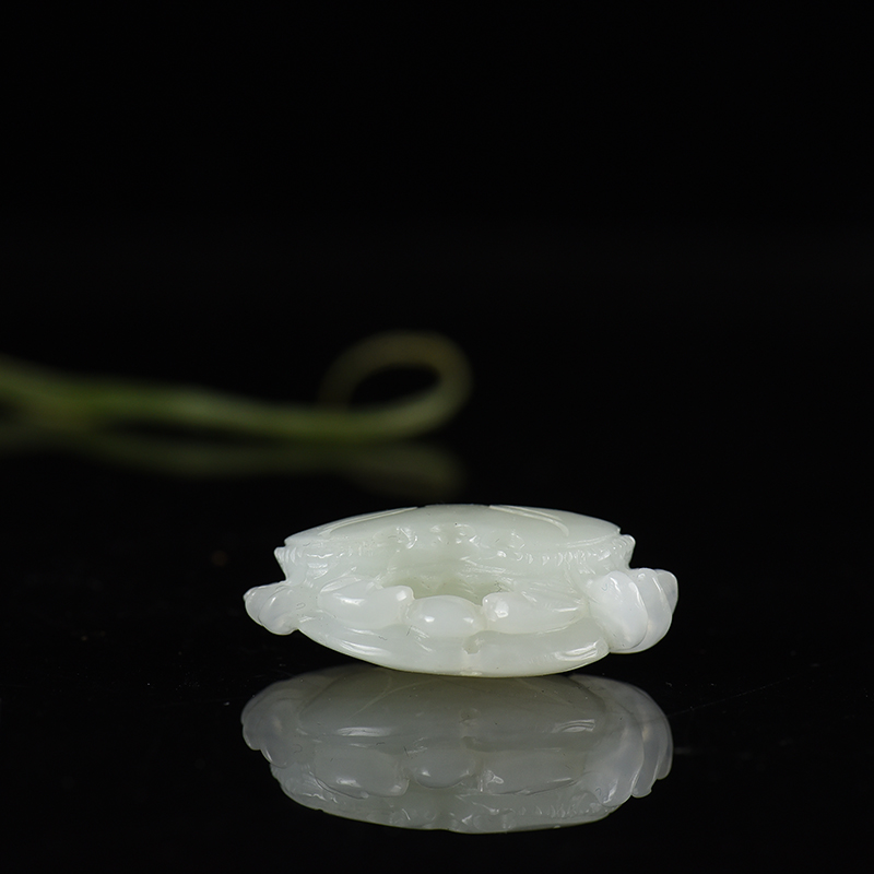 山料和田白玉吊坠-红掌柜