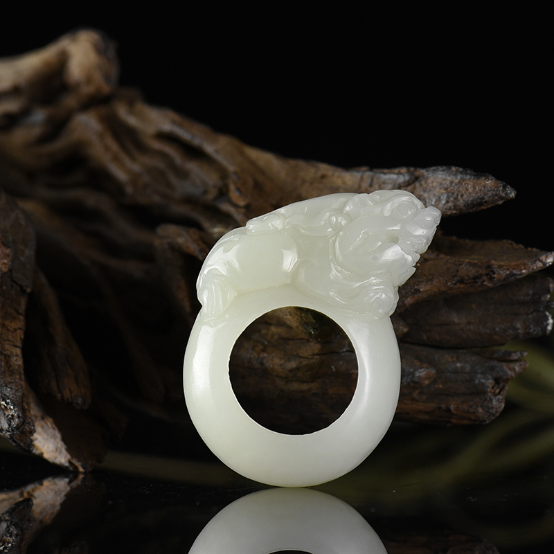 山料和田白玉戒指-红掌柜