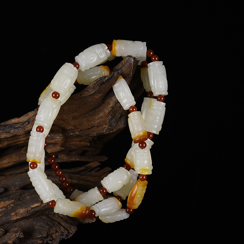 山料和田白玉玉贵人项链-红掌柜