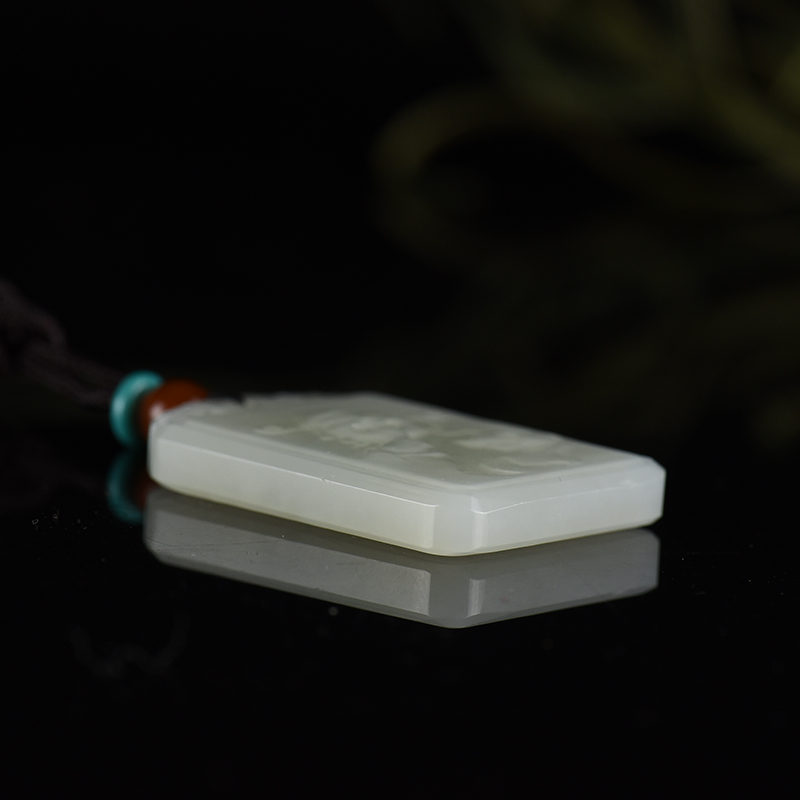 和田白玉吊坠-红掌柜