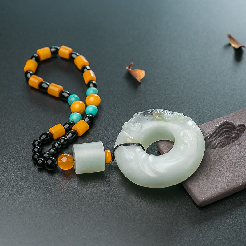 山料和田玉年年有余手把件-红掌柜