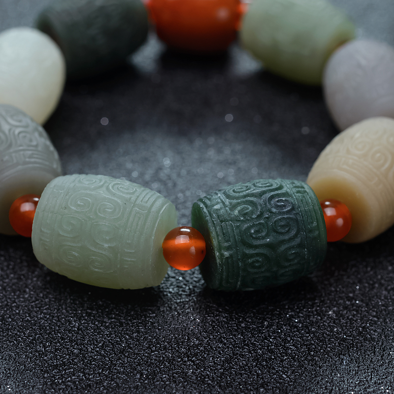 和田玉多宝手串-红掌柜