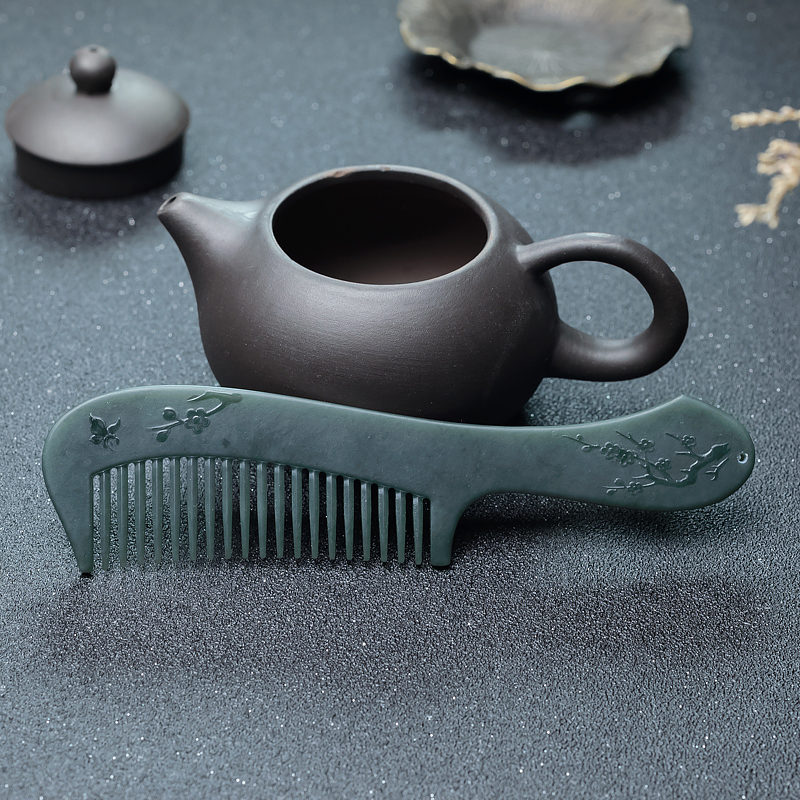 天然和田青玉梳子-红掌柜