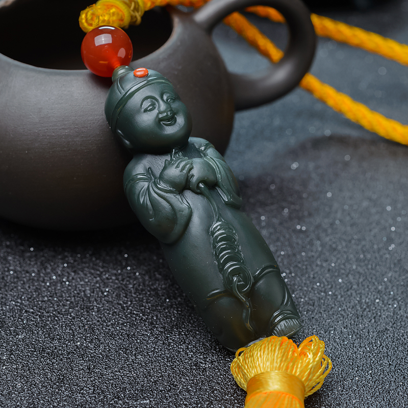 山料和田青玉手把件-红掌柜