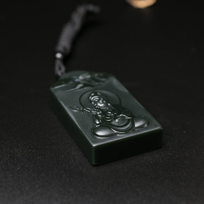 山料和田青玉观音吊坠-红掌柜