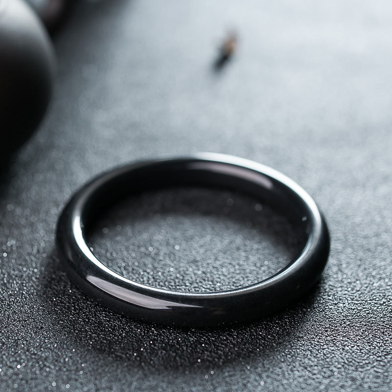 天然山料和田墨玉平安镯-红掌柜