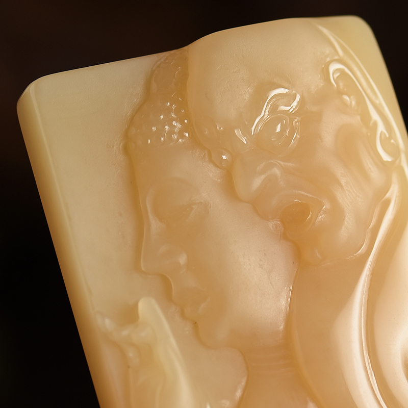 天然黄龙玉一念之间吊坠-红掌柜