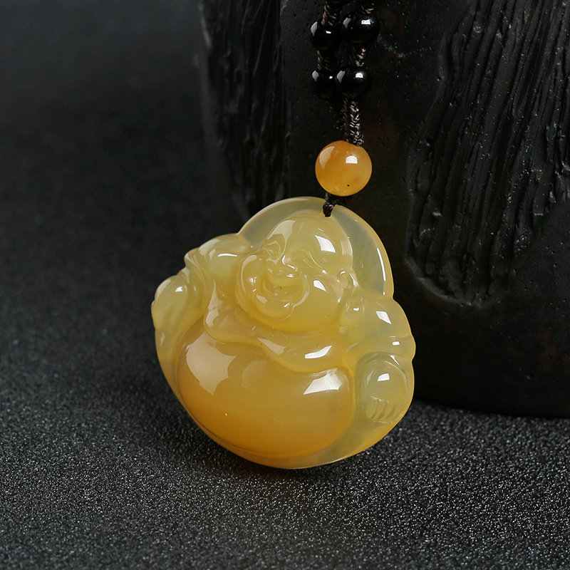 山料黄龙玉佛吊坠-红掌柜