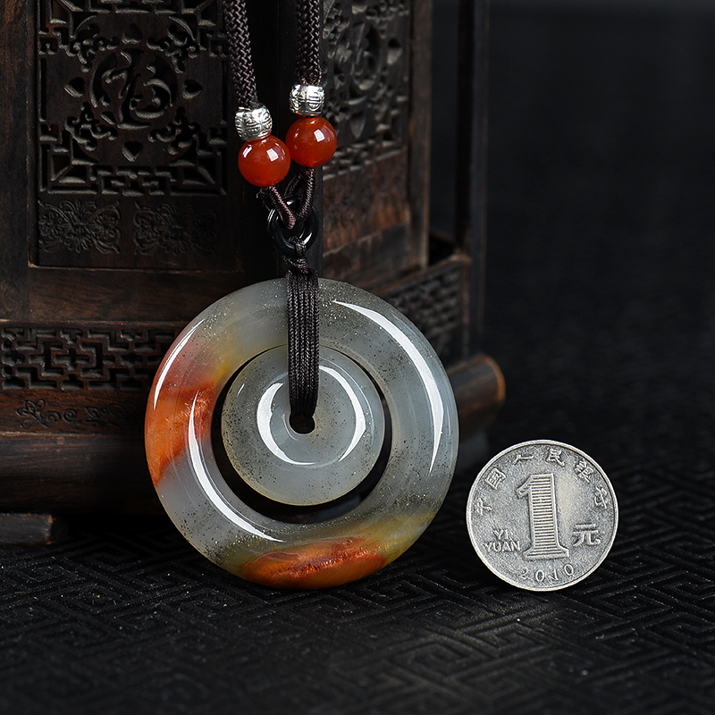 黄龙玉平安扣吊坠-红掌柜