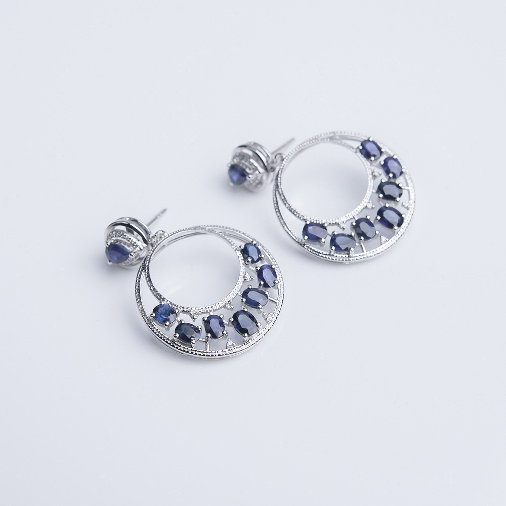 蓝宝石耳坠-红掌柜