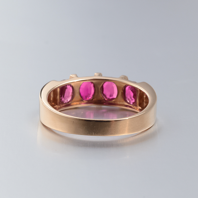 金镶钻红宝石戒指 - 红掌柜