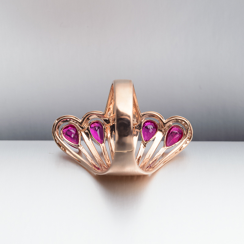 金镶钻红宝石戒指 - 红掌柜