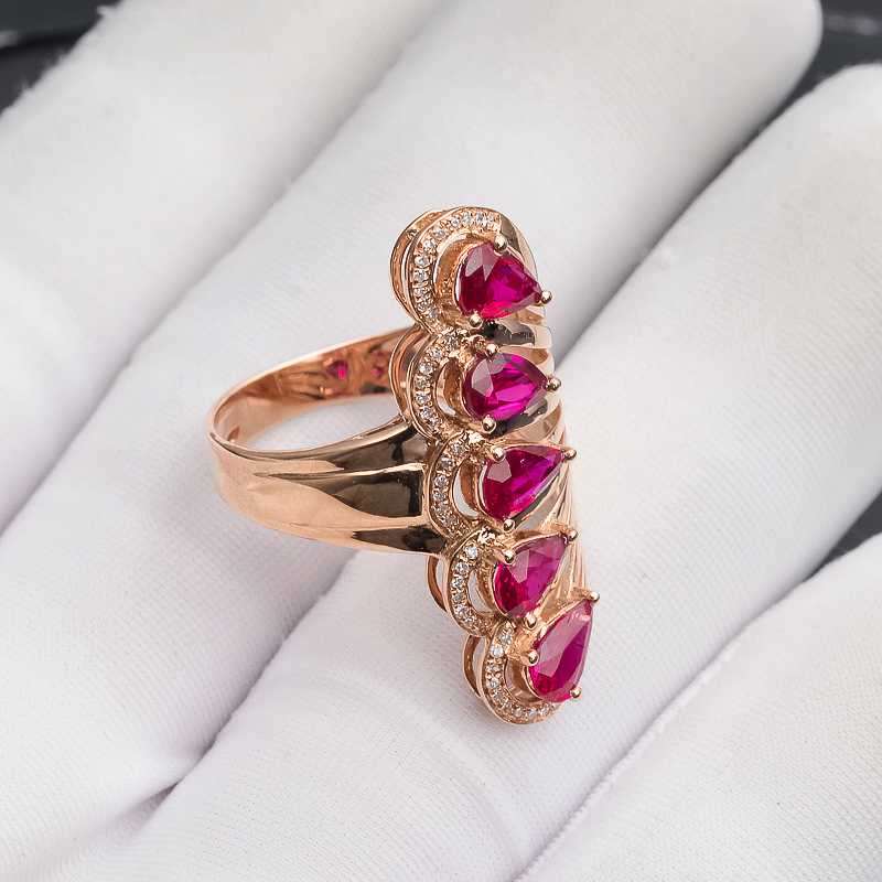 天然18K红宝石戒指 - 红掌柜