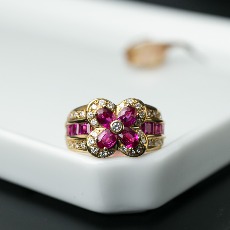 天然红宝石戒指-红掌柜