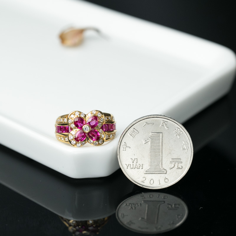 天然红宝石戒指-红掌柜