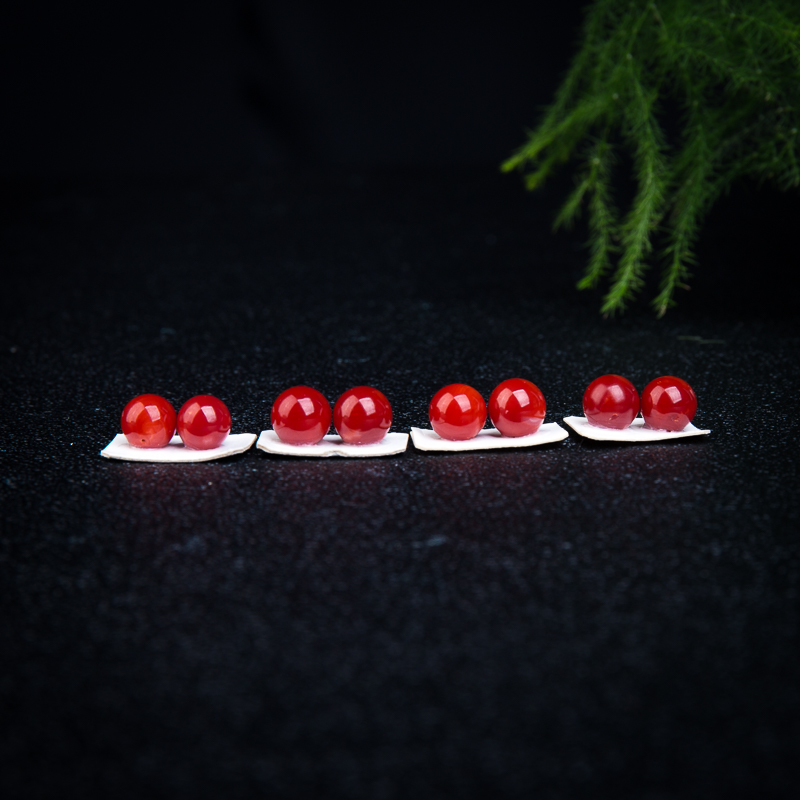 阿卡红珊瑚圆珠-红掌柜