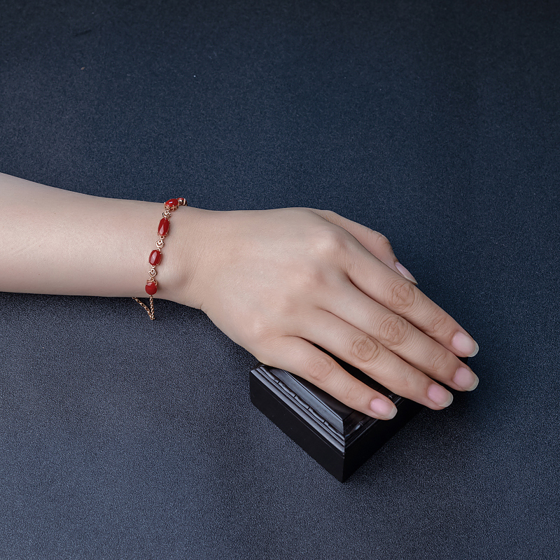 阿卡红珊瑚手链-红掌柜