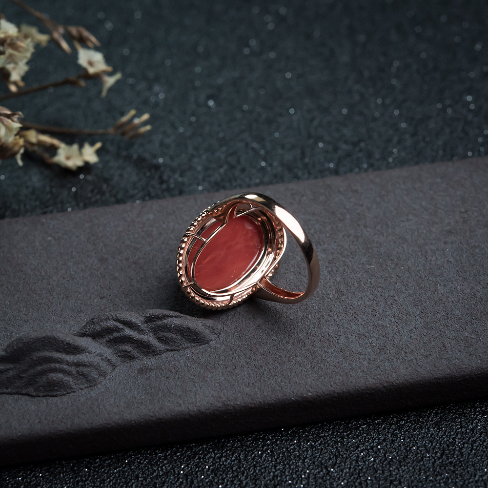 朱红珊瑚戒指-红掌柜