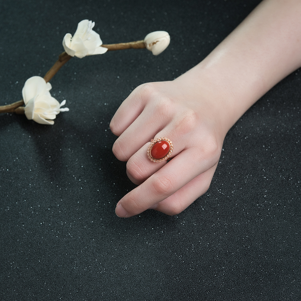 红珊瑚戒指-红掌柜