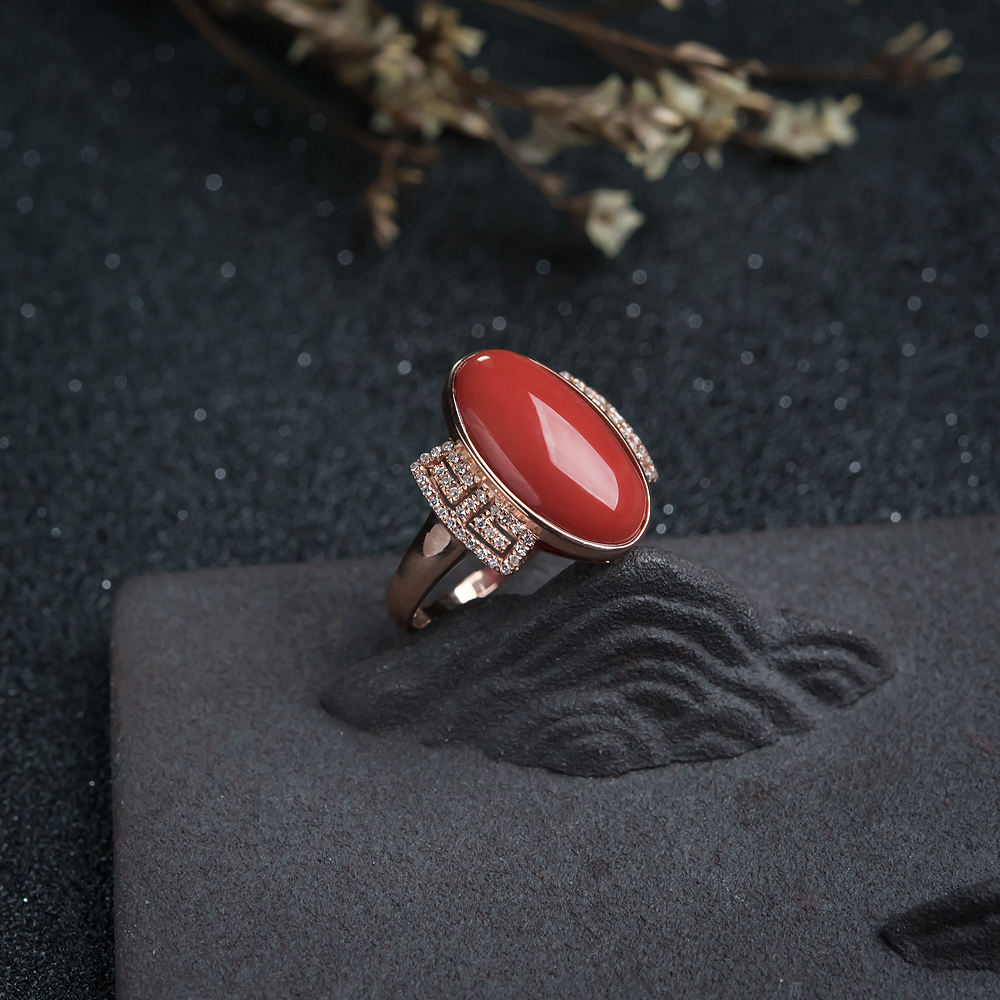 红珊瑚戒指-红掌柜
