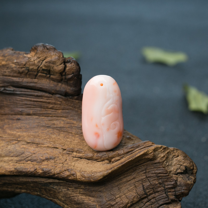 台湾深水珊瑚弥勒佛吊坠-红掌柜