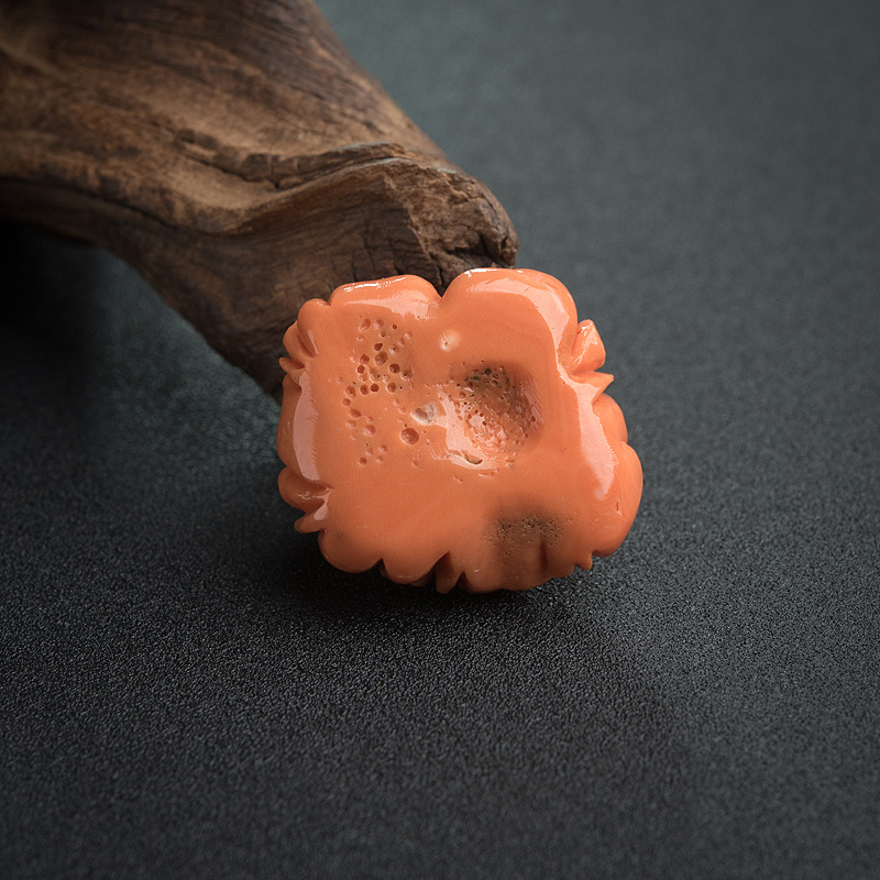 珊瑚牡丹花吊坠-红掌柜