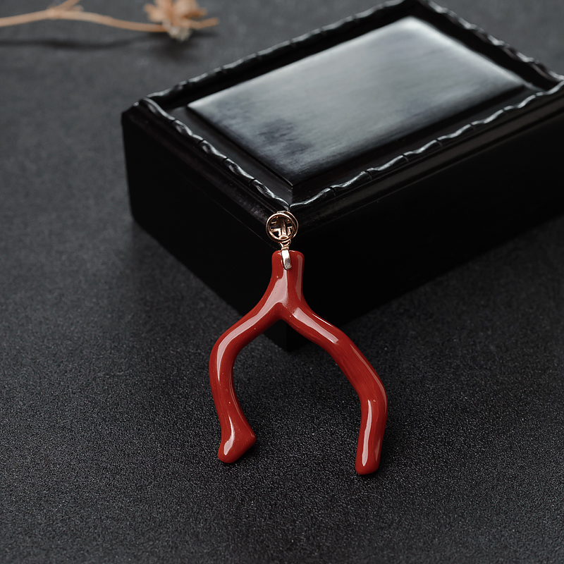 正红珊瑚吊坠-红掌柜