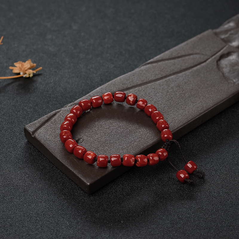 阿卡珊瑚桶珠手串-红掌柜