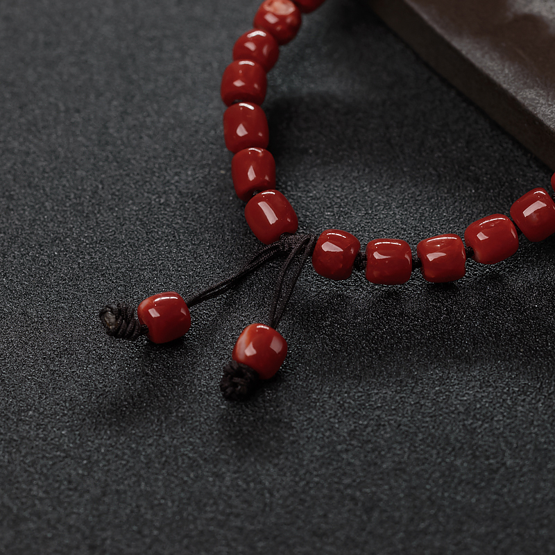 红珊瑚桶珠手串-红掌柜