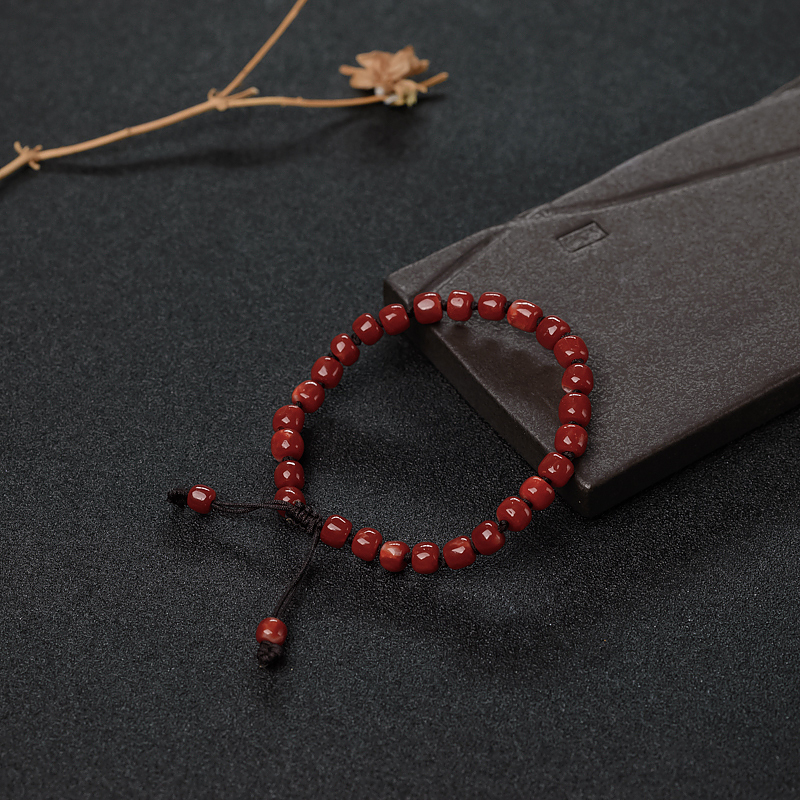 正红珊瑚桶珠手串-红掌柜