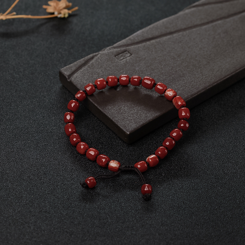 阿卡正红珊瑚桶珠手串-红掌柜