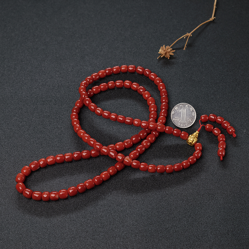 阿卡珊瑚108佛珠-红掌柜