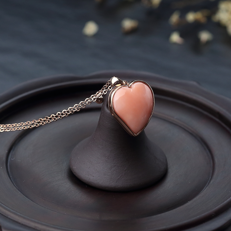 天然深水粉红珊瑚锁骨链-红掌柜