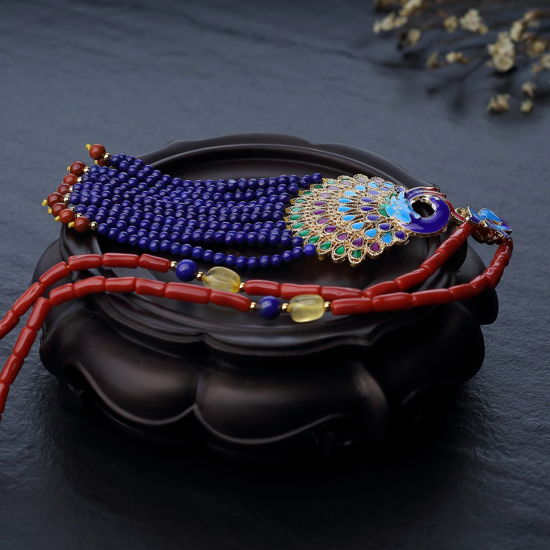 沙丁朱红珊瑚毛衣链-红掌柜