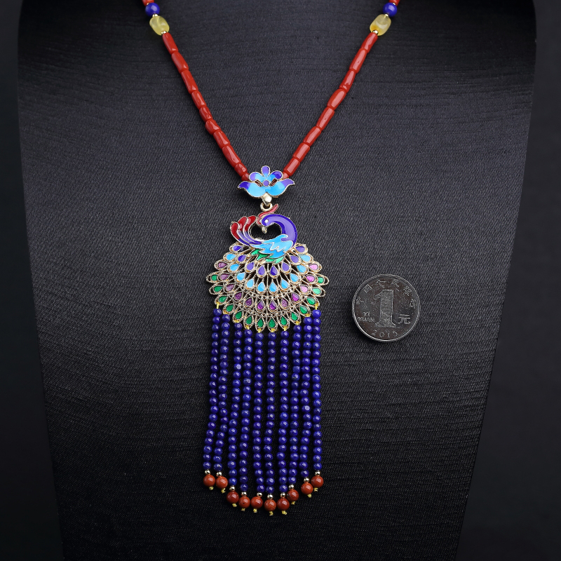 朱红珊瑚毛衣链-红掌柜