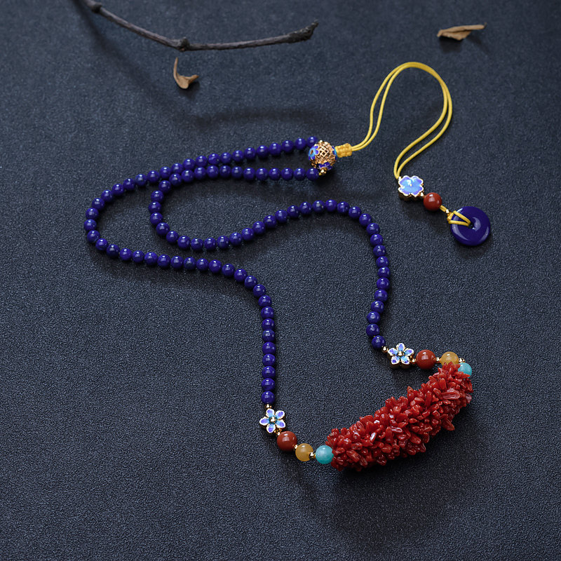 珊瑚毛毛虫项链-红掌柜