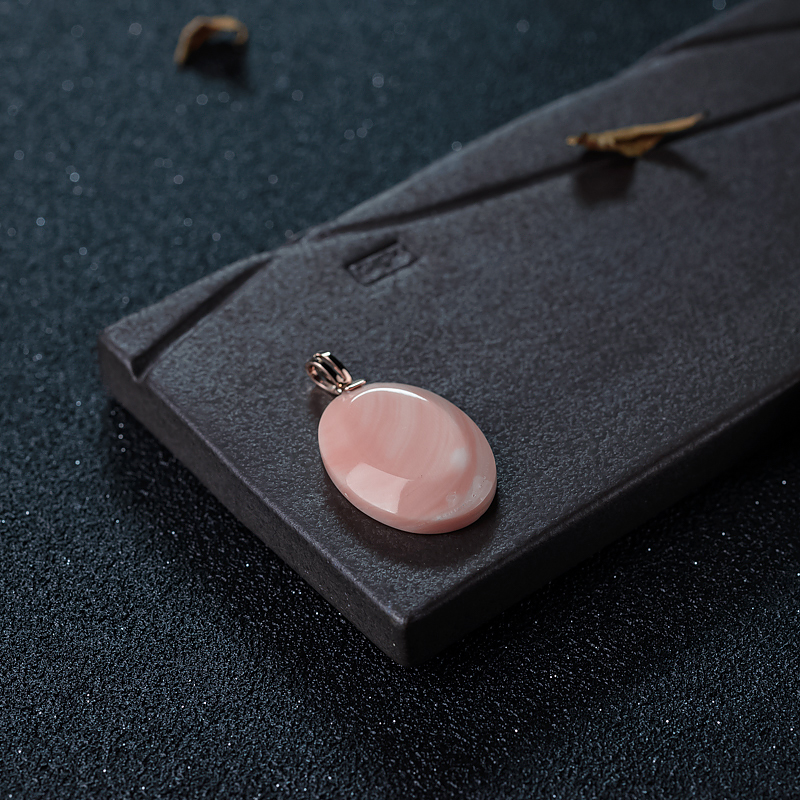 18K金镶深水珊瑚吊坠-红掌柜