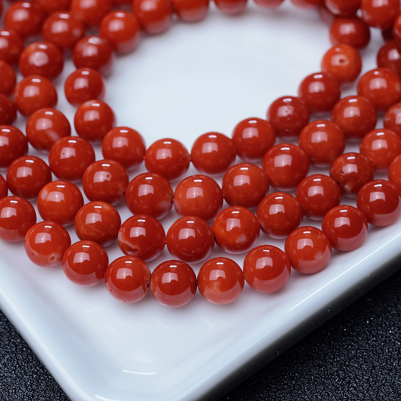 正红珊瑚108佛珠-红掌柜